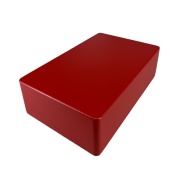 1590D Style Aluminum Diecast Enclosure MATTE RED SAND TEXTURE