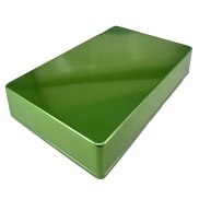 1590DD Style Aluminum Diecast Enclosure Chrome green