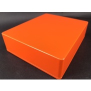 1590XX Style Aluminum Diecast Enclosure MATTE ORANGE SAND TEXTURE