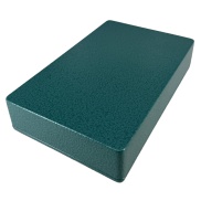 1590DD Style Aluminum Diecast Enclosure Emerald Green Hammer