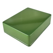 1590BB2 Style Aluminum Diecast Enclosure Chrome green