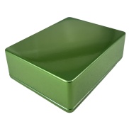 1590BB Style Aluminum Diecast Enclosure Chrome green