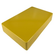 1590DD Style Aluminum Diecast Enclosure Metallic Yellow Gold
