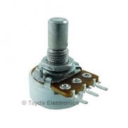 5K OHM Linear Taper Potentiometer PCB Mount Round Shaft Dia: 6.35mm