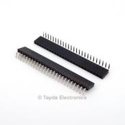 25 Pin 2.54mm Single Row Right Angle Female Pin Header