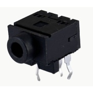 3.5mm Black Color Earphone Stereo Phone Socket