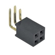 2x2 Pin 2.54mm Double Row Female Pin Header Right Angle