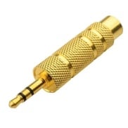 3.5mm Male to 6.35mm Female Stereo Audio Jack Adaptor Gold Plated