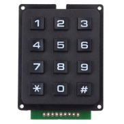 3x4 Keyboard Matrix 12 keys Black