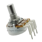 50K OHM Logarithmic Taper Potentiometer PCB Mount Round Shaft Dia: 6mm