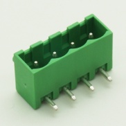 4 Pin Male Plug-In Type Vertical Terminal Block 5.08mm Side Close 5EHDRC