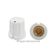 KN8F White Knob 16x15mm