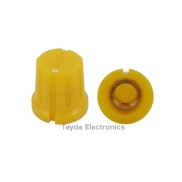 KN8F Yellow Knob 16x15mm