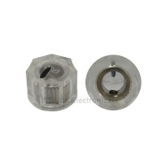 KN1250 ABS Fluted Transparent Knob 15x11mm