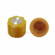KN1360 ABS Fluted Yellow Knob 16x12mm