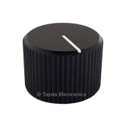 Knurled Aluminum Black Knob