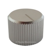 Knurled Aluminum White Knob