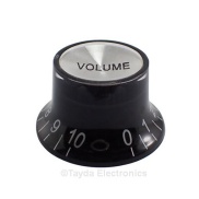Black Gibson SG Style Knob with Volume Label