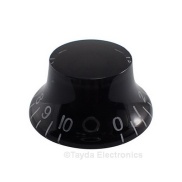 Black Gibson Style Knob Embossed White Numbering