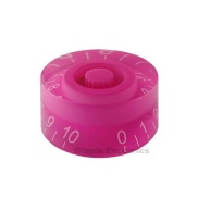 Pink Gibson Style Speed Knob Embossed White Numbering