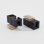 10 Pin Box Header Connector 2.54mm Right Angle 2*5pin