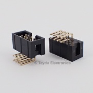 8 Pin Box Header Connector 2.54mm Right Angle 2*4pin