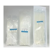 White Nylon Cable Ties Self-Locking 3x250mm 100PCS