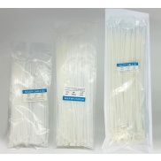 White Nylon Cable Ties Self-Locking 5x300mm 100PCS