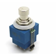 illuminated Push Button Foot Switch 3PDT Bi-Color Red/Blue LED