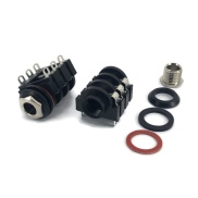 6.35mm 1/4" Stereo Insulated Switched Socket Jack Solder Lugs