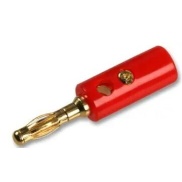PE000038 4mm Banana Male Plug Red Gold Plated MULTICOMP PRO