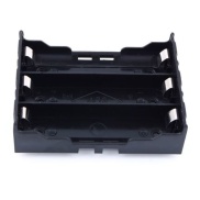 3x18650 Lithium Battery Holder Case Black PCB 6 Pin