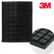 3M SJ-5007 Rubber Bumper Feet Black 54pcs/Block
