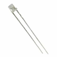 Flat Top Yellow LED 3mm Water Clear Lens