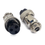 3 Pins Female circular connector 12mm GX12