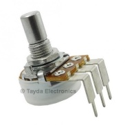 500 OHM Linear Taper Potentiometer PCB Mount Round Shaft Dia: 6.35mm
