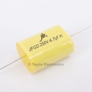 4.7uF 250V 105C 10% Axial Flat Oval Metallized Polypropylene Capacitor