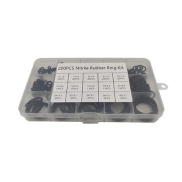 200PCS O ring Black color Silicone Rubber Kit Set