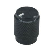 Aluminum Control Knurled knob Black color 13x16mm Shaft hole 6.4mm