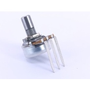 250K OHM Logarithmic Taper Potentiometer PCB Mount Round Shaft Dia: 6.35mm