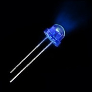 LED 4.8mm Blue Color Water Clear Lens 