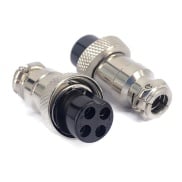 4 Pins Female circular connector 12mm GX12