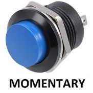 PUSH BUTTON SWITCH MOMENTARY Blue Color SPST 3A 250VAC