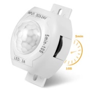PIR Motion Sensor Light Switch 5V-24V with Timer 10S to 5 Minute 