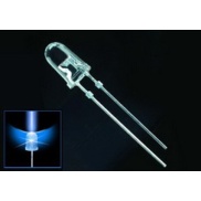 12V Blue LED 5mm Water clear Lens