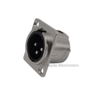 3 Pin XLR Male Panel Mount Chassis Socket