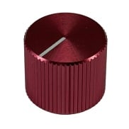 Knurled Aluminum Red Knob 13x15mm