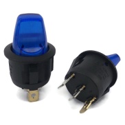 Illuminated Rocker Switch ON-OFF 12V BLUE LED SPST