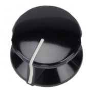 Bakelite Knob Fester RCA black 26mm Shaft 6.4mm