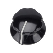 Bakelite Knob Fester RCA black 22mm Shaft 6.4mm